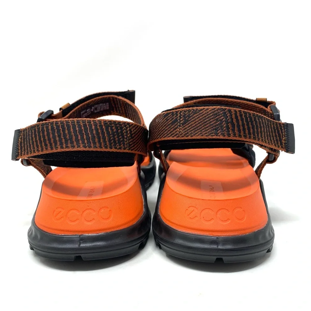 ECCO Men’s Exowrap Sandals Cognac/Black Size 47 (US 13–13.5) New in Box